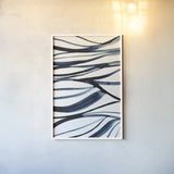 Threads of Blue II by Mercedes Lopez Charro. shown as a paper print in a white frame. Available as a archival giclee rolled canvas, fine art paper, or poster print. SKU 79529h.