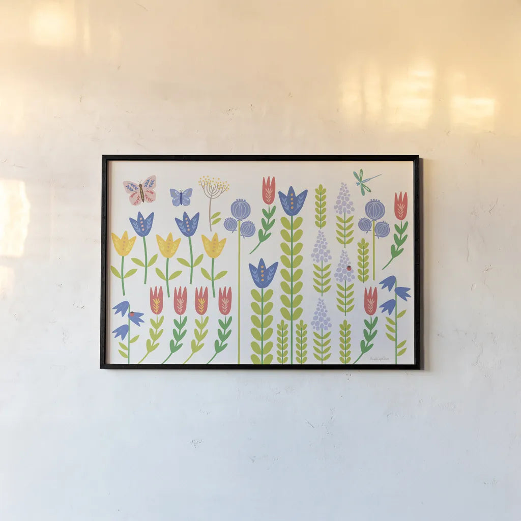 Time To Bloom I by Mercedes Lopez Charro. shown as a paper print in a black flame. Available as a archival giclee rolled canvas, fine art paper, or poster print. SKU 83291i.