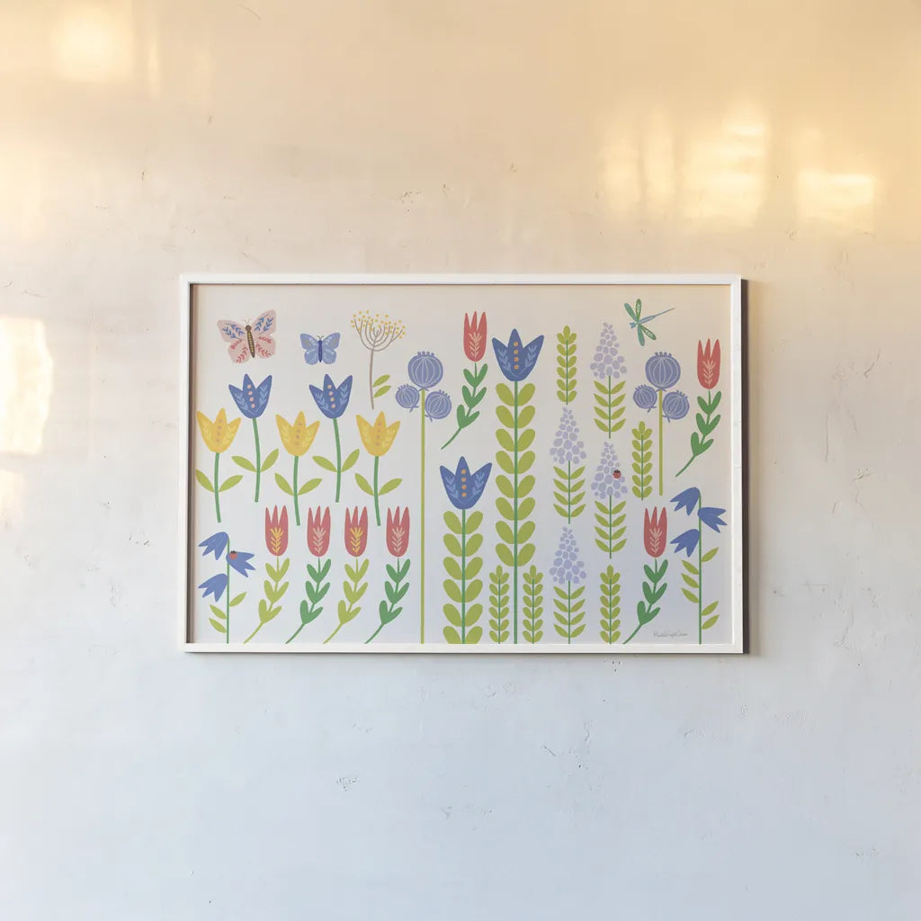 Time To Bloom I by Mercedes Lopez Charro. shown as a paper print in a white frame. Available as a archival giclee rolled canvas, fine art paper, or poster print. SKU 83291i.