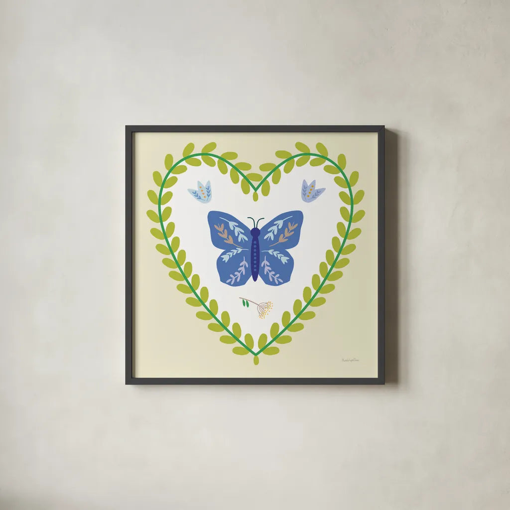 Time To Bloom IV by Mercedes Lopez Charro. Shown in a sleek black glass frame for a contemporary gallery look. Available as an archival giclee rolled canvas, fine art paper, or poster print. SKU 83294a.