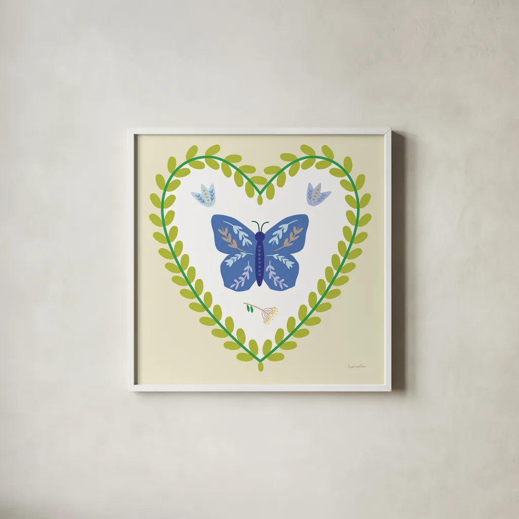 Time To Bloom IV by Mercedes Lopez Charro. Shown in a crisp white glass frame for a clean and minimalist style. Available as an archival giclee rolled canvas, fine art paper, or poster print. SKU 83294a.