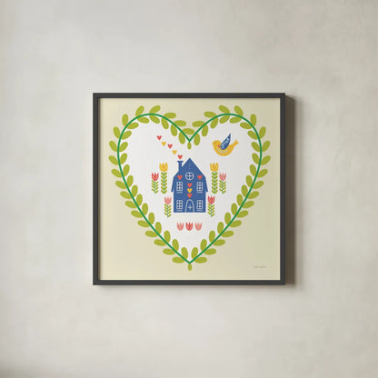 Time To Bloom VII by Mercedes Lopez Charro. Shown in a sleek black glass frame for a contemporary gallery look. Available as an archival giclee rolled canvas, fine art paper, or poster print. SKU 83297a.