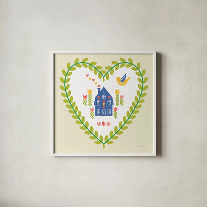 Time To Bloom VII by Mercedes Lopez Charro. Shown in a crisp white glass frame for a clean and minimalist style. Available as an archival giclee rolled canvas, fine art paper, or poster print. SKU 83297a.