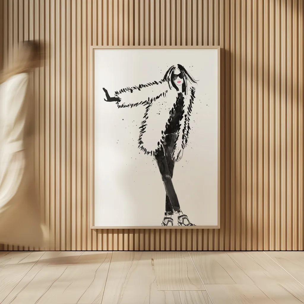 Uptown Fashion II by Mercedes Lopez Charro. shown as over sized large wall art. Available as an archival giclee rolled canvas, fine art paper, or poster print. SKU 67039h.