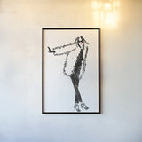 Uptown Fashion II by Mercedes Lopez Charro. shown as a paper print in a black flame. Available as a archival giclee rolled canvas, fine art paper, or poster print. SKU 67039h.