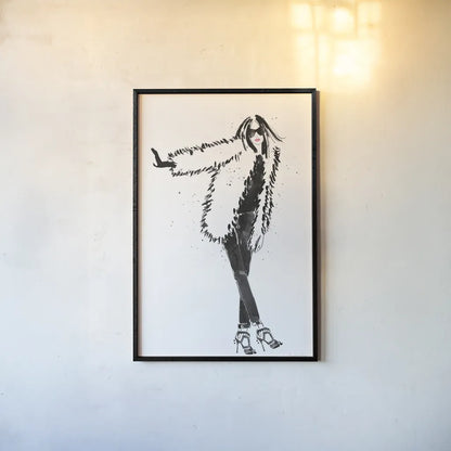 Uptown Fashion II by Mercedes Lopez Charro. shown as a paper print in a black flame. Available as a archival giclee rolled canvas, fine art paper, or poster print. SKU 67039h.