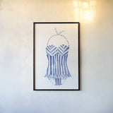Vintage Swimwear I by Mercedes Lopez Charro. shown as a paper print in a black flame. Available as a archival giclee rolled canvas, fine art paper, or poster print. SKU 66614h.