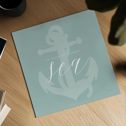 Vitamin Sea by Mercedes Lopez Charro. Shown as a detailed flat fine art print, highlighting archival giclee quality. Available as an archival giclee rolled canvas, fine art paper, or poster print. SKU 68302a.