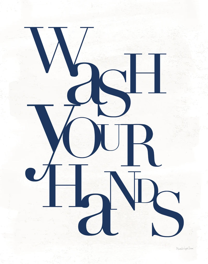Wash Your Hands Navy by Mercedes Lopez Charro