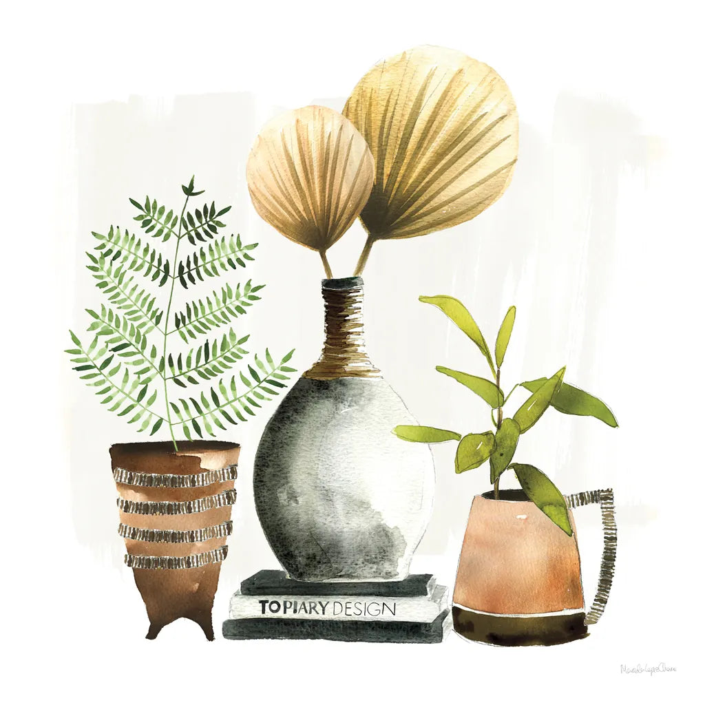 Weekend Plants II by Mercedes Lopez Charro. SKU 79534a. Archival Giclee Fine art print for wall decor.