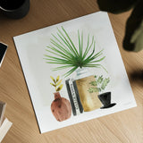 Weekend Plants IV by Mercedes Lopez Charro. Shown as a detailed flat fine art print, highlighting archival giclee quality. Available as an archival giclee rolled canvas, fine art paper, or poster print. SKU 79536a.