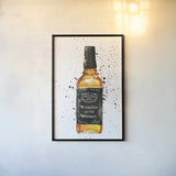 Weekends Are For Whiskey by Mercedes Lopez Charro. shown as a paper print in a black flame. Available as a archival giclee rolled canvas, fine art paper, or poster print. SKU 66449h.