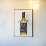 Weekends Are For Whiskey by Mercedes Lopez Charro. shown as a paper print in a natural frame. Available as a archival giclee rolled canvas, fine art paper, or poster print. SKU 66449h.