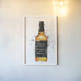 Weekends Are For Whiskey by Mercedes Lopez Charro. shown as a paper print in a white frame. Available as a archival giclee rolled canvas, fine art paper, or poster print. SKU 66449h.