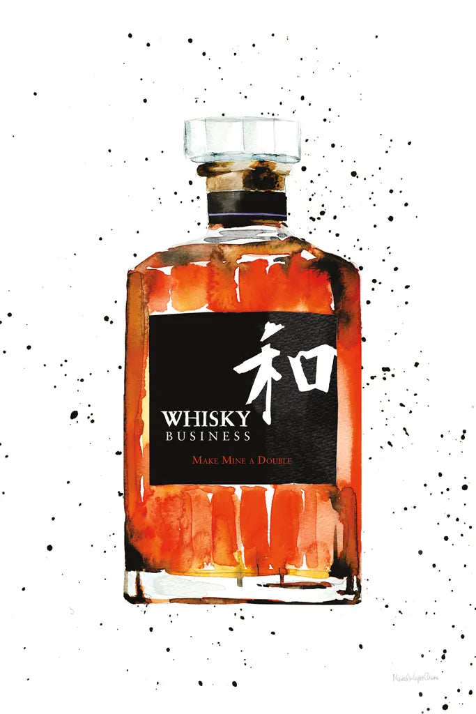 Whisky Business by Mercedes Lopez Charro. SKU 66452h. Archival Giclee Fine art print for wall decor.