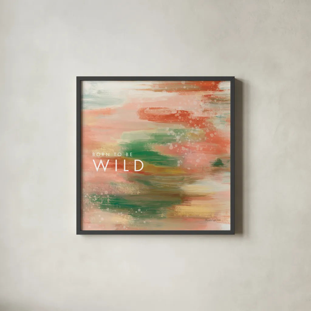 Wild by Mercedes Lopez Charro. Shown in a sleek black glass frame for a contemporary gallery look. Available as an archival giclee rolled canvas, fine art paper, or poster print. SKU 67823a.