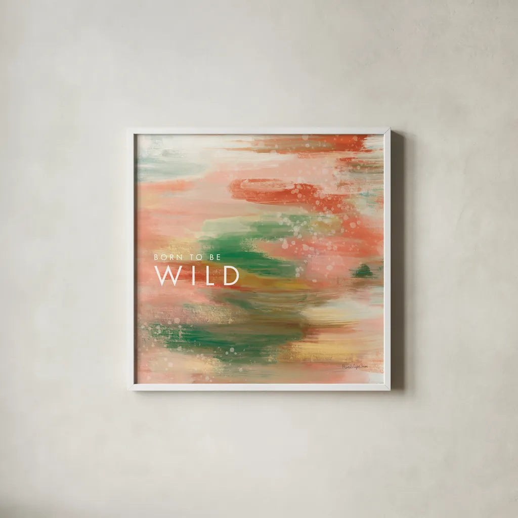 Wild by Mercedes Lopez Charro. Shown in a crisp white glass frame for a clean and minimalist style. Available as an archival giclee rolled canvas, fine art paper, or poster print. SKU 67823a.
