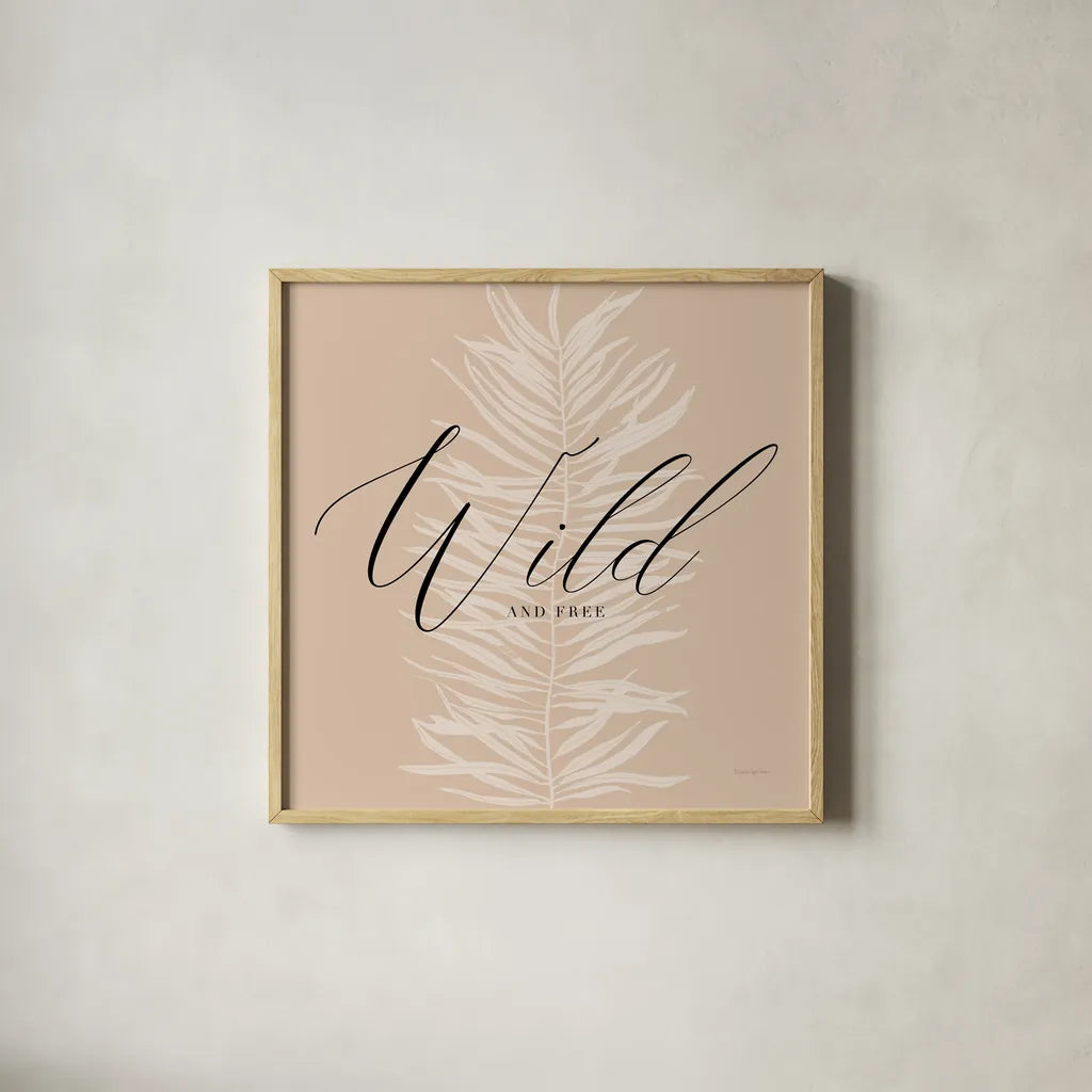 Wild by Mercedes Lopez Charro. Shown in a natural wood glass frame for a timeless modern aesthetic. Available as an archival giclee rolled canvas, fine art paper, or poster print. SKU 68304a.