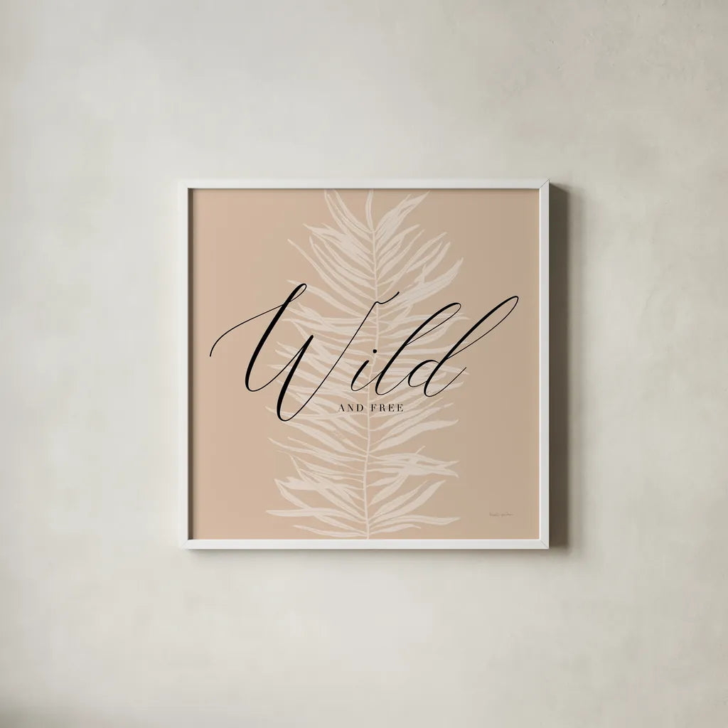 Wild by Mercedes Lopez Charro. Shown in a crisp white glass frame for a clean and minimalist style. Available as an archival giclee rolled canvas, fine art paper, or poster print. SKU 68304a.