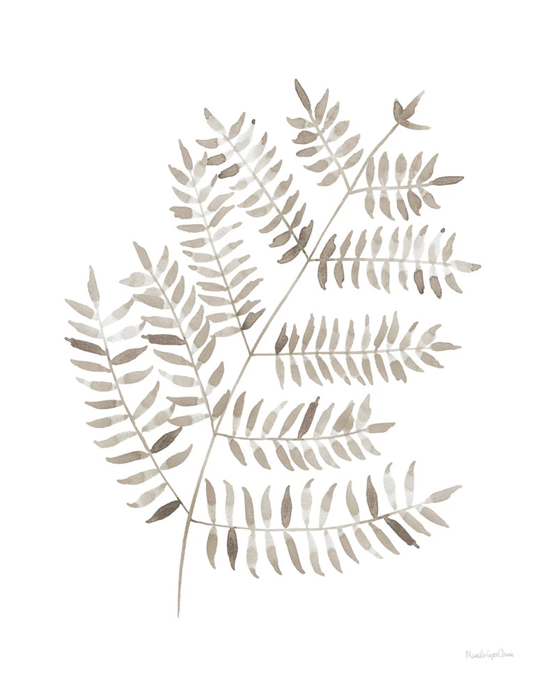 Woodland Fern Khaki by Mercedes Lopez Charro