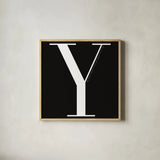 Y is for You by Mercedes Lopez Charro. Shown in a natural wood glass frame for a timeless modern aesthetic. Available as an archival giclee rolled canvas, fine art paper, or poster print. SKU 64144a.