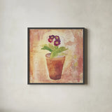Auricula by Michael Clark. Shown in a sleek black glass frame for a contemporary gallery look. Available as an archival giclee rolled canvas, fine art paper, or poster print. SKU 8715a.