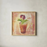 Auricula by Michael Clark. Shown in a natural wood glass frame for a timeless modern aesthetic. Available as an archival giclee rolled canvas, fine art paper, or poster print. SKU 8715a.
