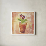 Auricula by Michael Clark. Shown in a crisp white glass frame for a clean and minimalist style. Available as an archival giclee rolled canvas, fine art paper, or poster print. SKU 8715a.