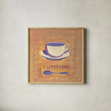 Cappaccino by Michael Clark. Shown in a natural wood glass frame for a timeless modern aesthetic. Available as an archival giclee rolled canvas, fine art paper, or poster print. SKU 27435a.