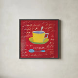 Ceylon by Michael Clark. Shown in a sleek black glass frame for a contemporary gallery look. Available as an archival giclee rolled canvas, fine art paper, or poster print. SKU 8766a.