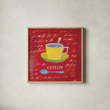 Ceylon by Michael Clark. Shown in a natural wood glass frame for a timeless modern aesthetic. Available as an archival giclee rolled canvas, fine art paper, or poster print. SKU 8766a.