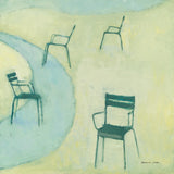 Chairs I by Michael Clark. SKU 27492a. Archival Giclee Fine art print for wall decor.