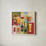Drink Me by Michael Clark. Shown in a crisp white glass frame for a clean and minimalist style. Available as an archival giclee rolled canvas, fine art paper, or poster print. SKU 27481a.