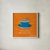 English Breakfast by Michael Clark. Shown in a crisp white glass frame for a clean and minimalist style. Available as an archival giclee rolled canvas, fine art paper, or poster print. SKU 8768a.