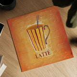 Latte by Michael Clark. Shown as a detailed flat fine art print, highlighting archival giclee quality. Available as an archival giclee rolled canvas, fine art paper, or poster print. SKU 27440a.