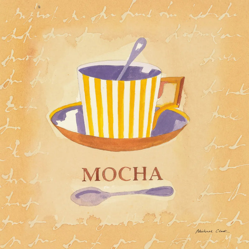 Mocha by Michael Clark. SKU 27437a. Archival Giclee Fine art print for wall decor.