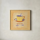 Mocha by Michael Clark. Shown in a natural wood glass frame for a timeless modern aesthetic. Available as an archival giclee rolled canvas, fine art paper, or poster print. SKU 27437a.