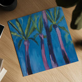Palm Trees by Michael Clark. Shown as a detailed flat fine art print, highlighting archival giclee quality. Available as an archival giclee rolled canvas, fine art paper, or poster print. SKU 27497a.