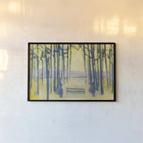 Tuileries Garden III by Michael Clark. shown as a paper print in a black flame. Available as a archival giclee rolled canvas, fine art paper, or poster print. SKU 27503i.