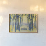 Tuileries Garden III by Michael Clark. shown as a paper print in a natural frame. Available as a archival giclee rolled canvas, fine art paper, or poster print. SKU 27503i.
