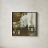 Abstract Tower by Michael Mullan. Shown in a sleek black glass frame for a contemporary gallery look. Available as an archival giclee rolled canvas, fine art paper, or poster print. SKU 51541a.