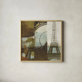 Abstract Tower by Michael Mullan. Shown in a natural wood glass frame for a timeless modern aesthetic. Available as an archival giclee rolled canvas, fine art paper, or poster print. SKU 51541a.