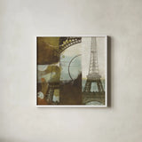 Abstract Tower by Michael Mullan. Shown in a crisp white glass frame for a clean and minimalist style. Available as an archival giclee rolled canvas, fine art paper, or poster print. SKU 51541a.