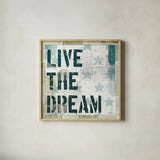American Dream I by Michael Mullan. Shown in a natural wood glass frame for a timeless modern aesthetic. Available as an archival giclee rolled canvas, fine art paper, or poster print. SKU 5305a.