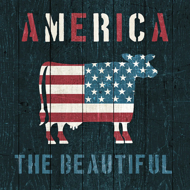 American Farm Cow by Michael Mullan. SKU 17541a. Archival Giclee Fine art print for wall decor.