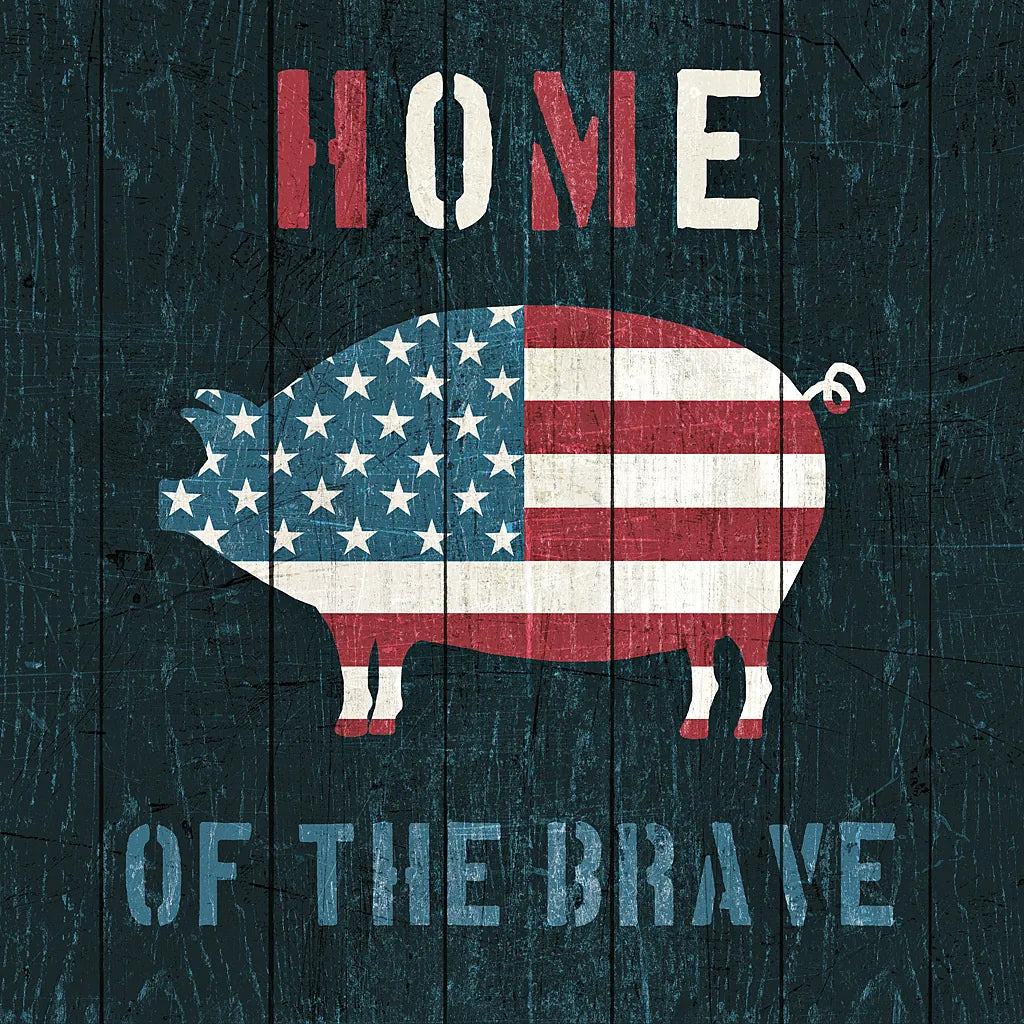 American Farm Pig by Michael Mullan. SKU 17540a. Archival Giclee Fine art print for wall decor.