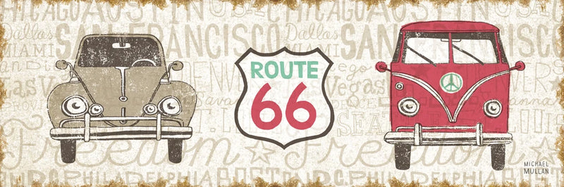 American Roadtrip 66 Beetle and Bus by Michael Mullan