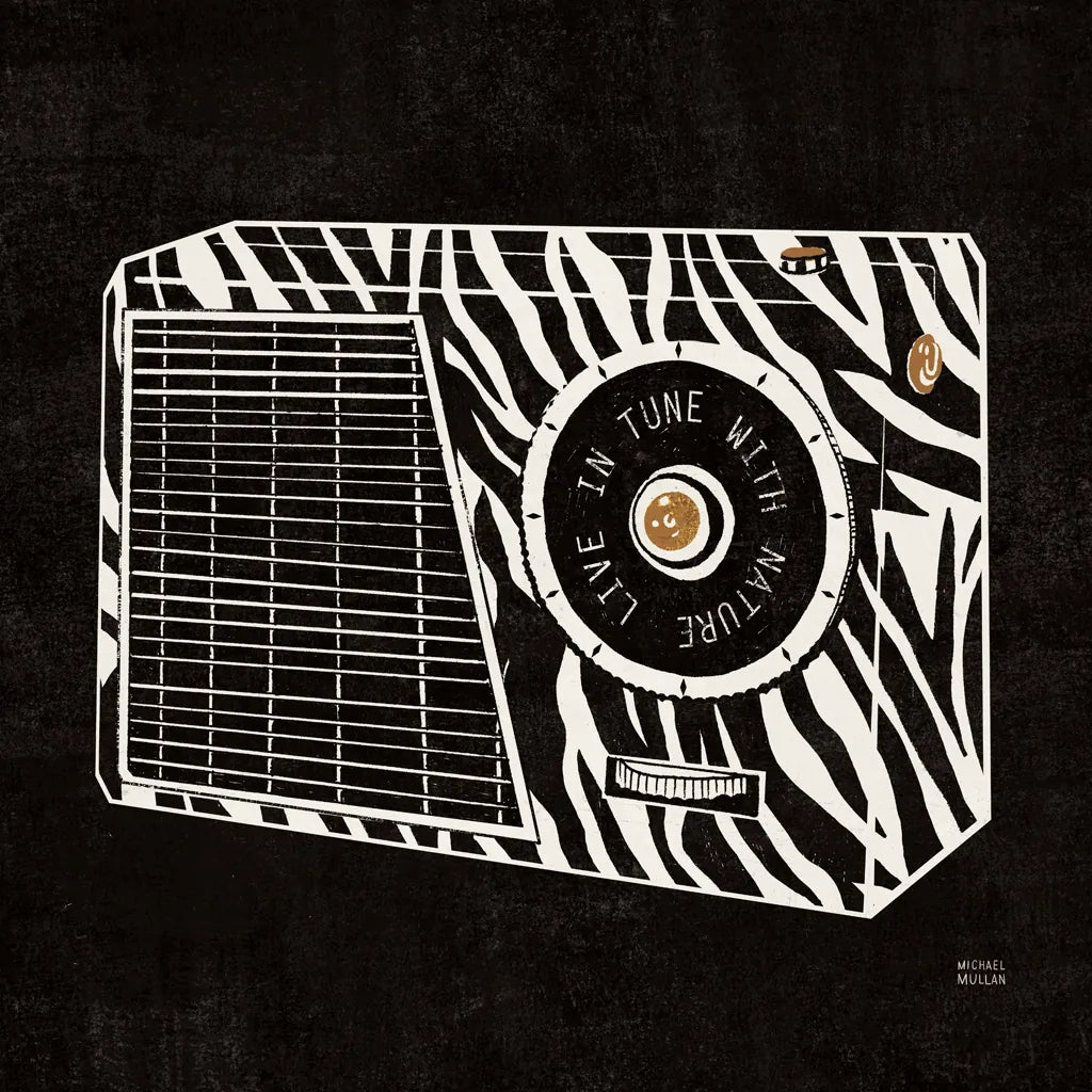 Analog Jungle Radio by Michael Mullan. SKU 12378a. Archival Giclee Fine art print for wall decor.