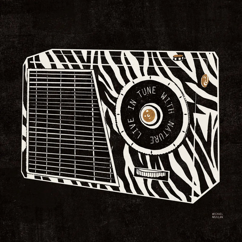 Analog Jungle Radio by Michael Mullan. SKU 12378a. Archival Giclee Fine art print for wall decor.