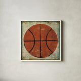 Ball II by Michael Mullan. Shown in a crisp white glass frame for a clean and minimalist style. Available as an archival giclee rolled canvas, fine art paper, or poster print. SKU 2690a.